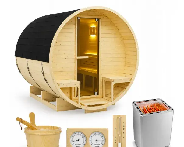 sudová sauna pro 2-6 osob 220 × 240 CM , el. kamna 12 kW