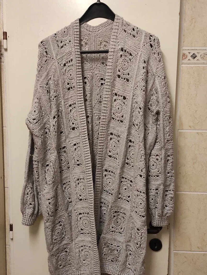 Kardigan handmade výroba.Velikost 44-48.