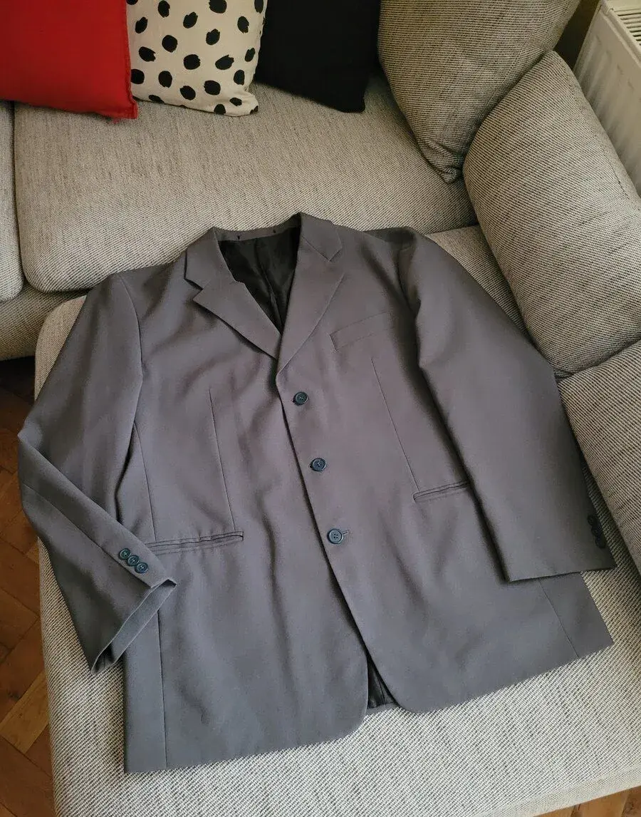 Pánské šedé sako zn. Móda Prostějov, vel. XL