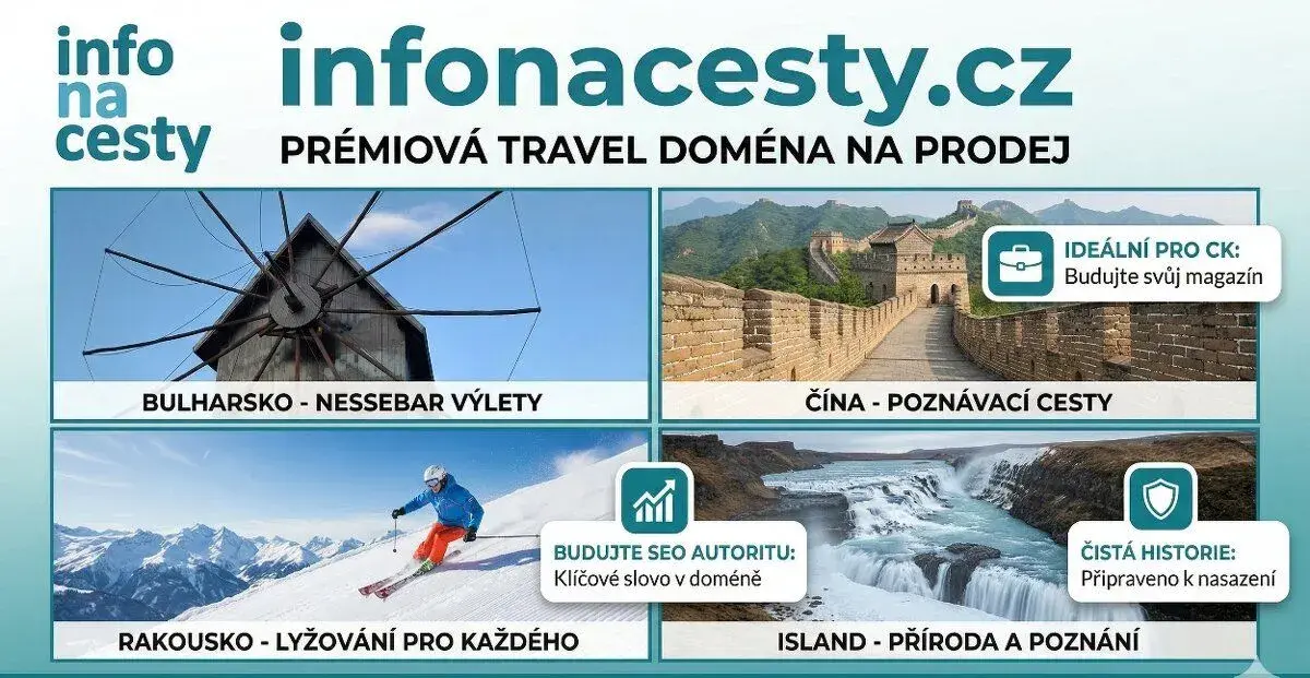 Prémiová doména infonacesty.cz – Ideální pro travel magazín