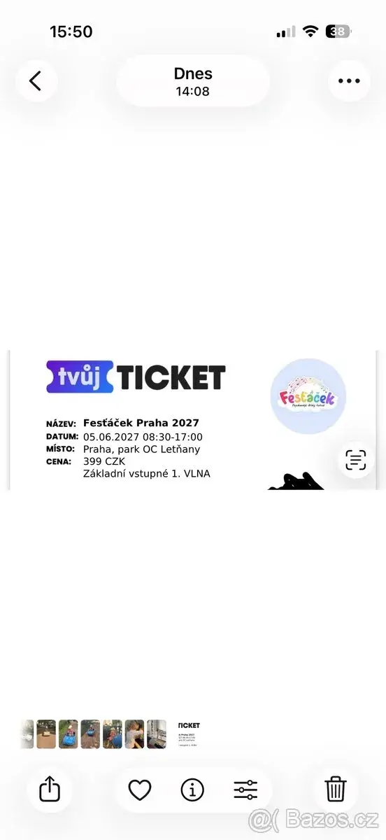 2 x vstupenky na Fesťáček Praha 2027
