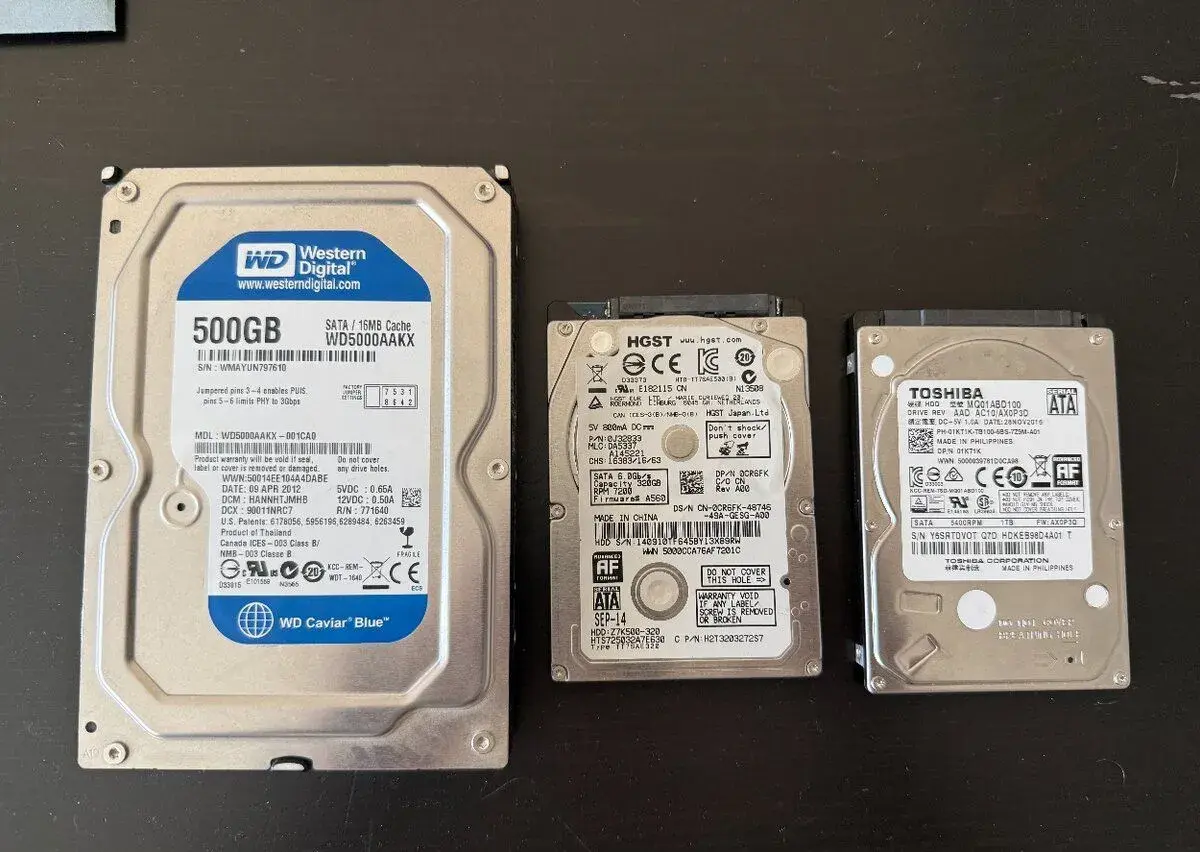 Větší počet starších HDD