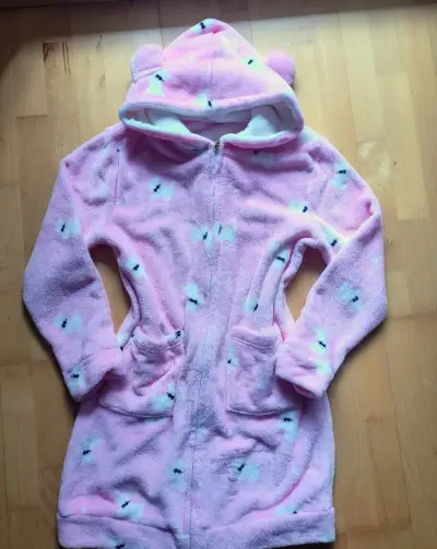 Fleece župan s kapucou, vel. M