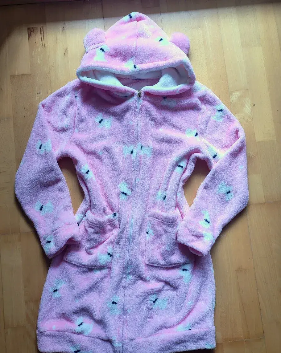 Fleece župan s kapucou, vel. M