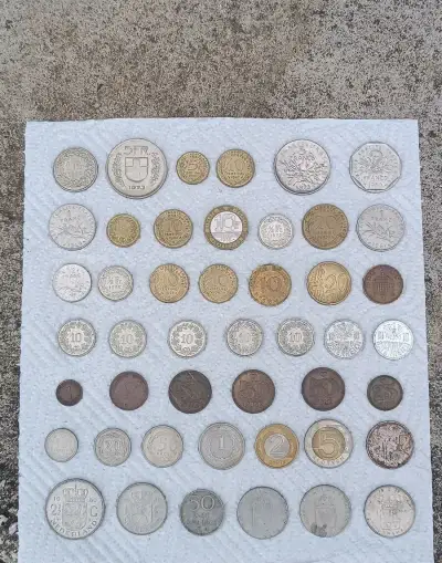 Konvolut (sbírka) mincí, mince různých zemí