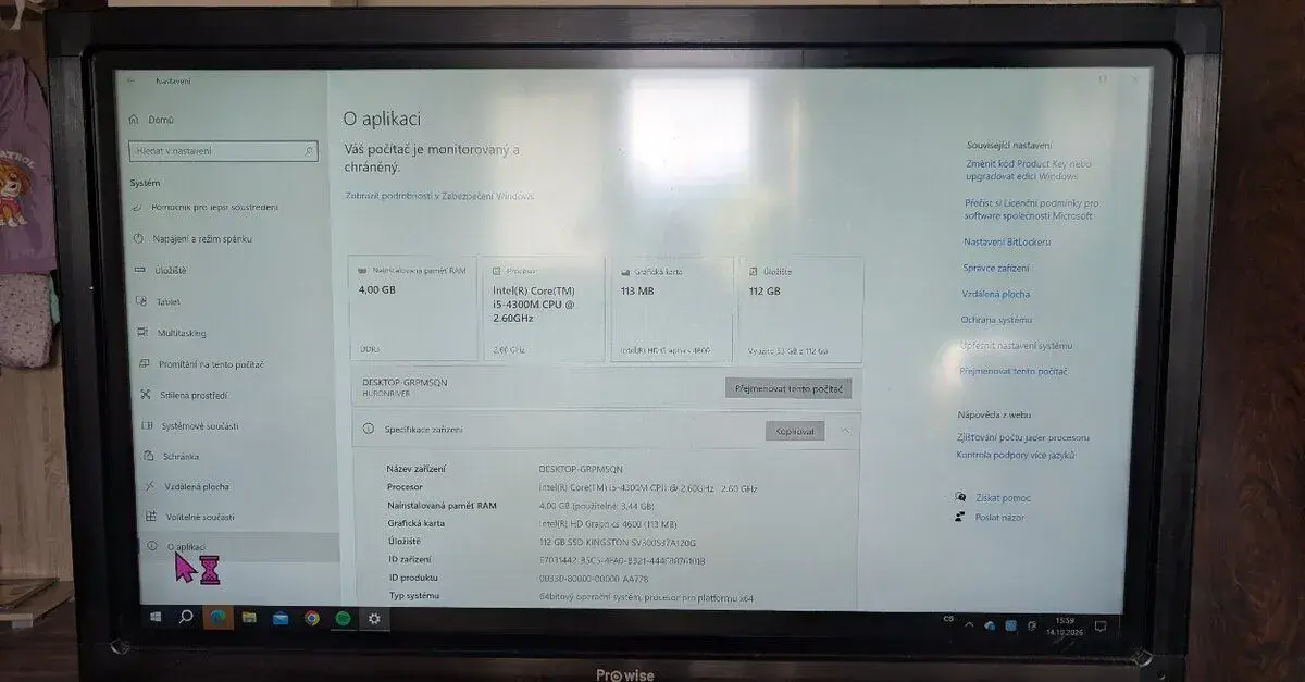 Prowise dotyková televize s vestavěnym pc
