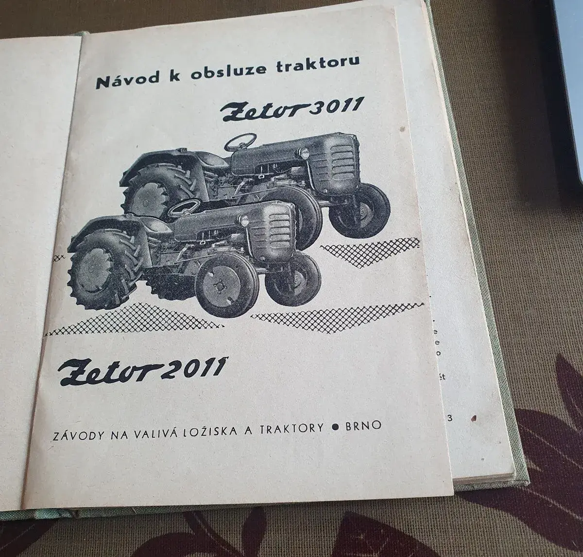 Originál.publikaci "Návod k obsluze traktoru Zetor