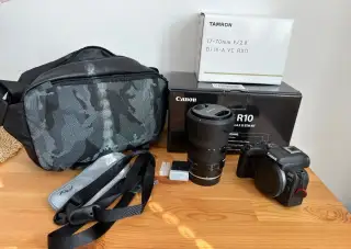 Canon EOS R10 + Tamron 17–70 mm f/2,8 + příslušenství
