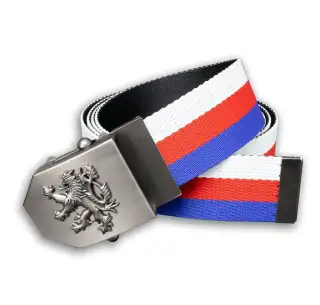 Opasek dárkový Český lev 4 cm - červený-modrý-bílý