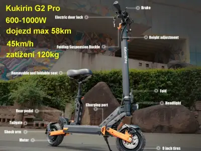 Elektrická koloběžka Kukirin G2 Pro 2026 záruka.