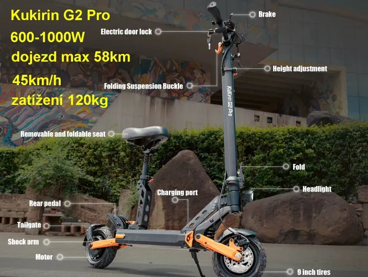 Elektrická koloběžka Kukirin G2 Pro 2026 záruka.