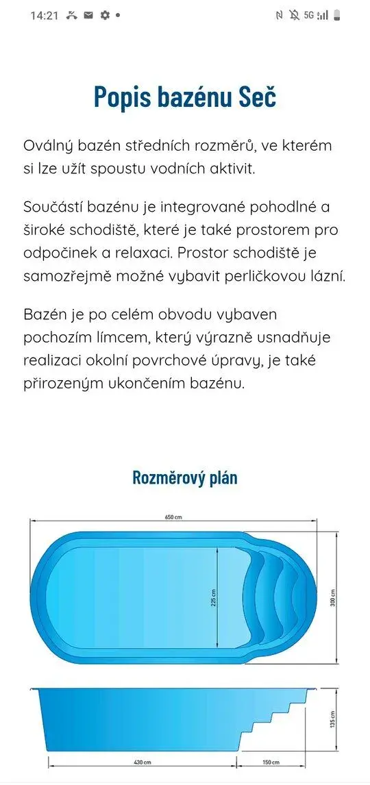 Bazén sklolaminat
