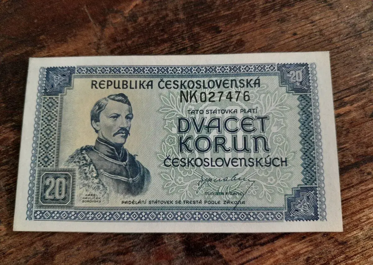 20 korun 1945 Borovský