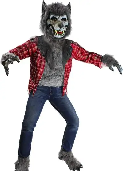 Kostým Vlkodlak Halloween 8-10 let, velikost M (122-140cm)