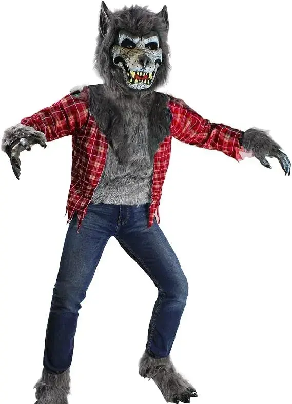 Kostým Vlkodlak Halloween 8-10 let, velikost M (122-140cm)