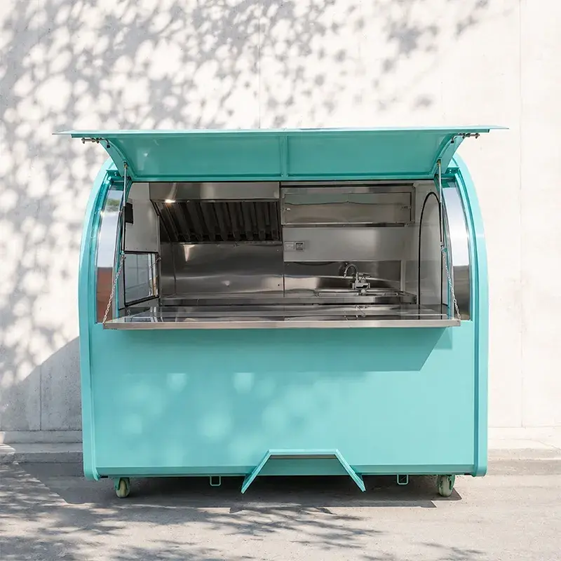 Food Truck Mint 2 m + Lednice Digestoř