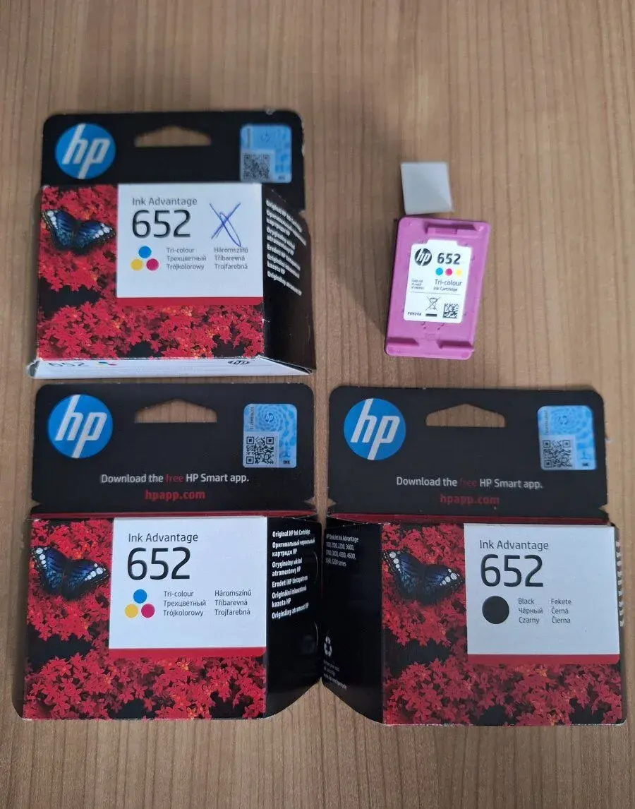 Naplně HP 652 cartridge