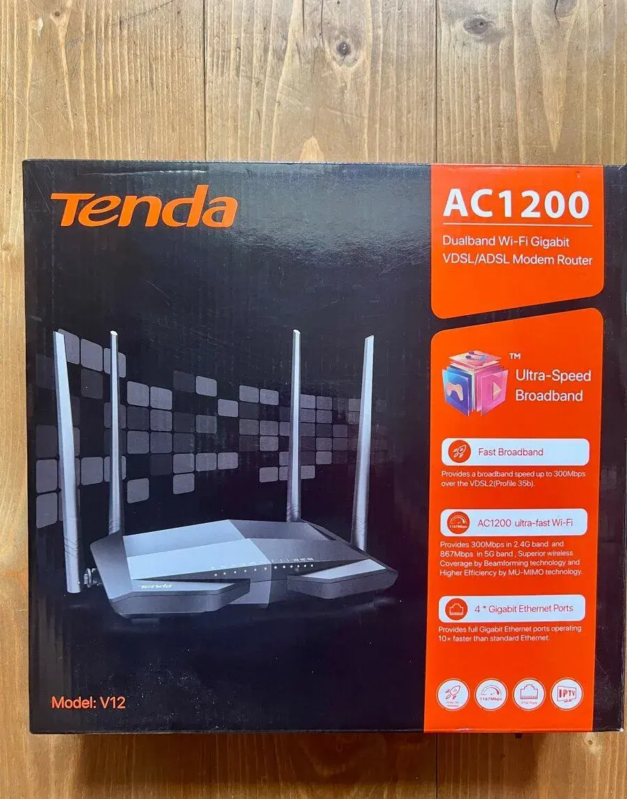 Tenda V12 Wireless AC VDSL2 / ADSL Router