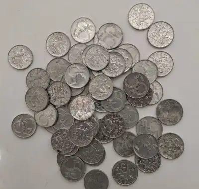 50 haléře netříděné rok 1990/2000 - 58kusů