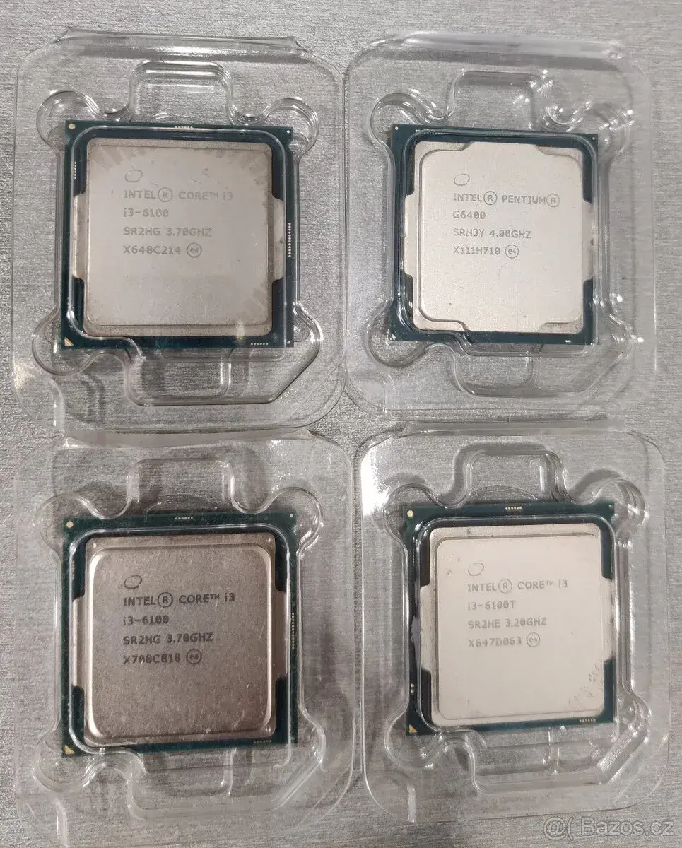 Intel i3 6100 & i3 6100T; Pentium Gold G5600F & G6400