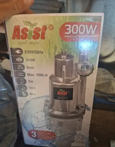 Nové vibrační ponorné čerpadlo Asist 300W – Nevybalené