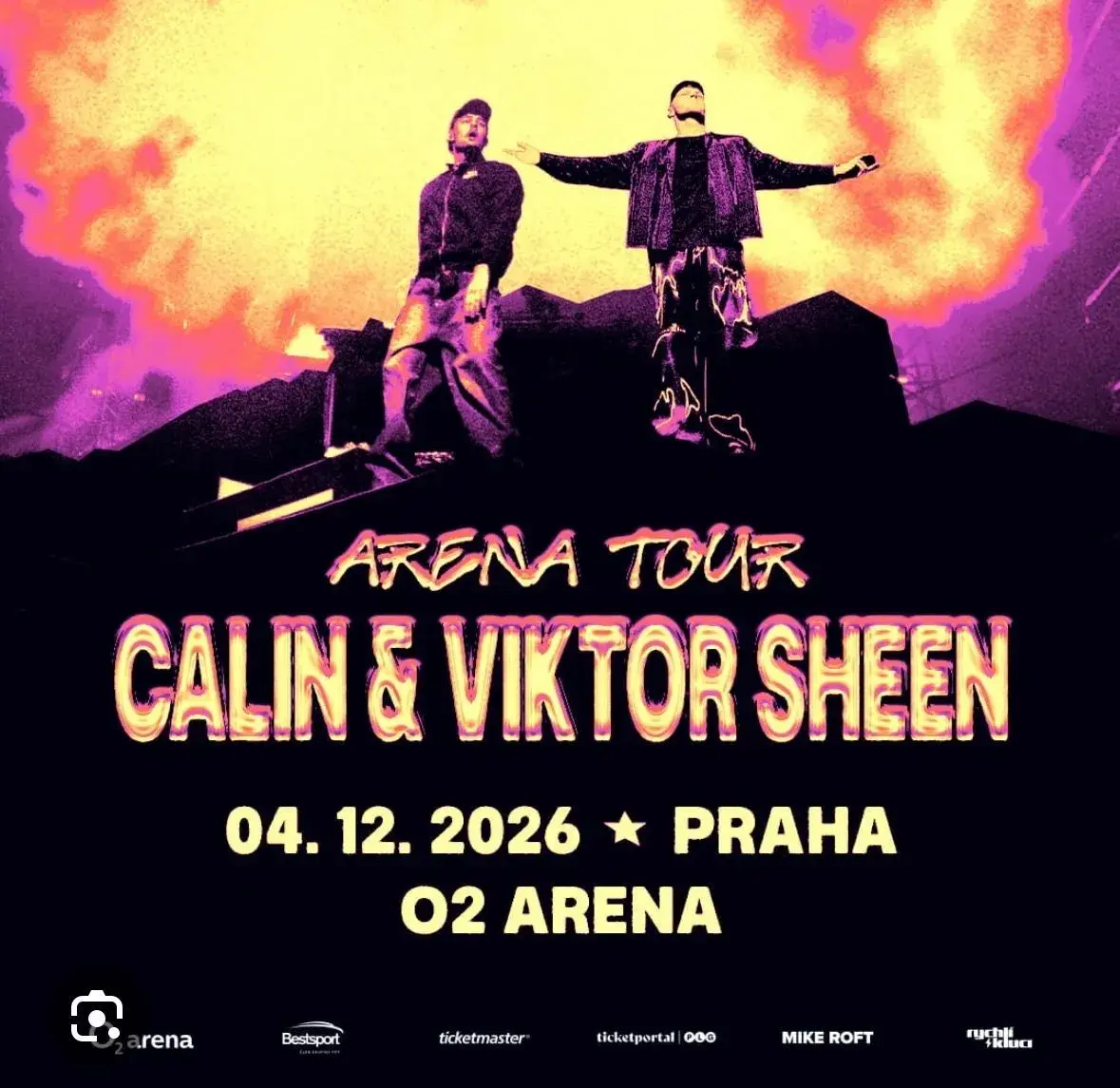 Lístek Viktor Sheen & Calin 2026 o2 praha
