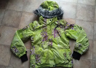 Zelenofialová zimní bunda ICEPEAK vel.140/9-10 let