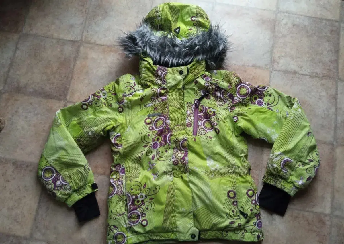Zelenofialová zimní bunda ICEPEAK vel.140/9-10 let