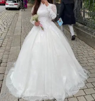 Princeznové Svatební šaty s dlouhým rukávem