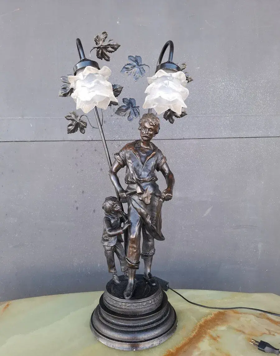 Nádherná figurální lampa-76 cm