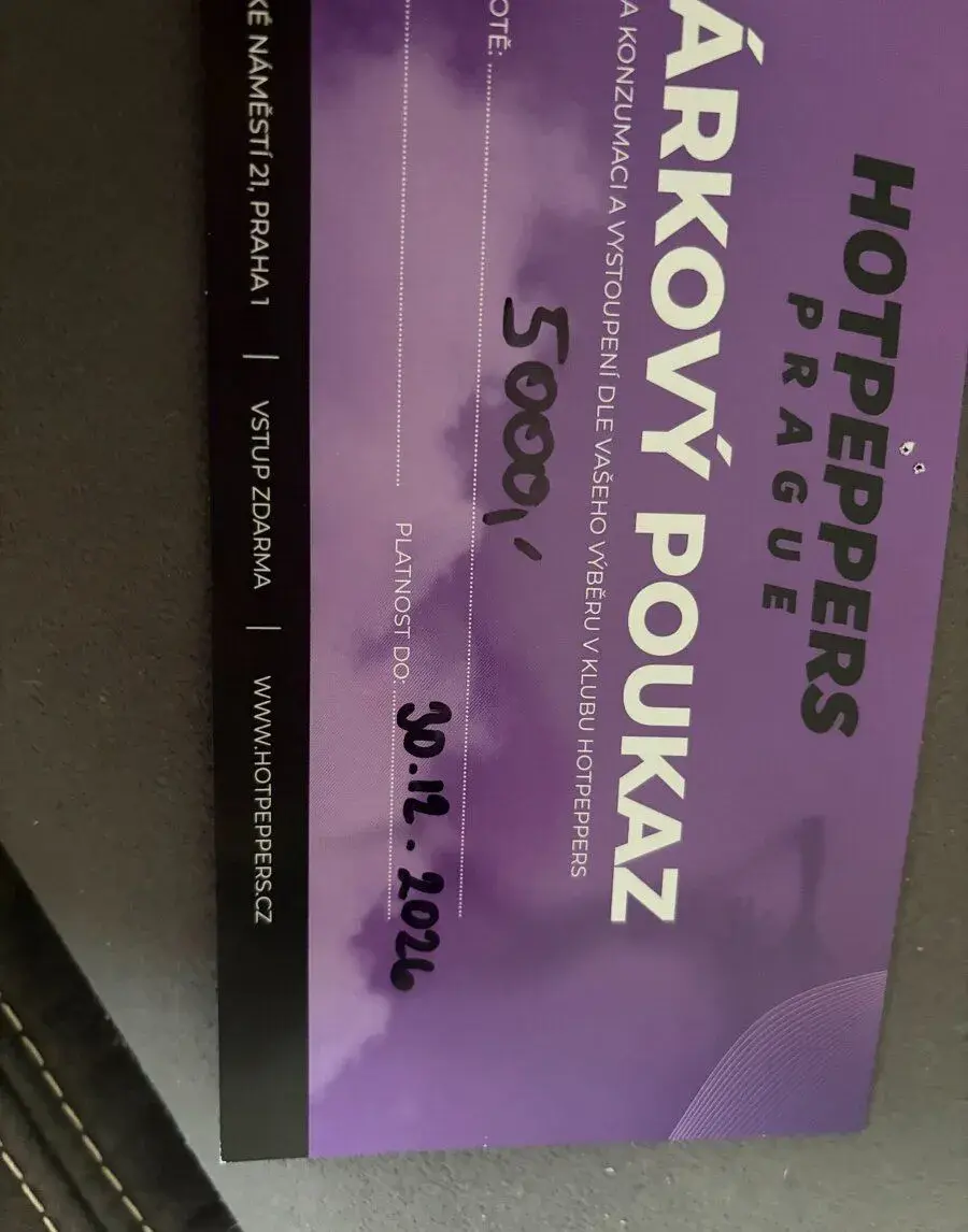 Dárkový poukaz do HOTPEPPERS