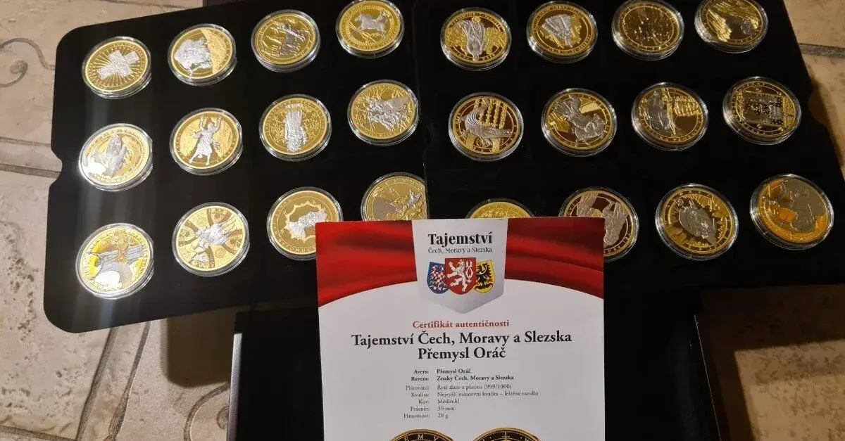 kolekce mincí tajemství Cech a Moravy