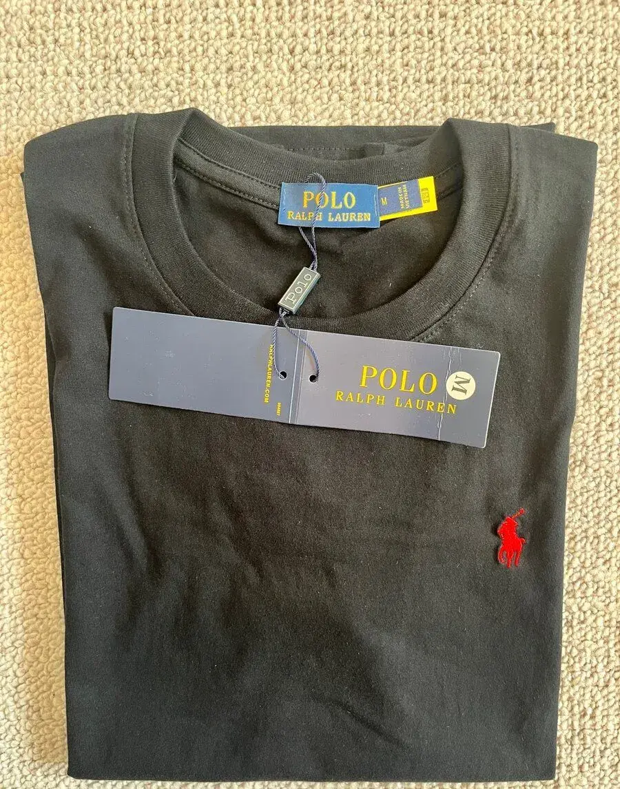 Polo Ralph Lauren tričko černé s červeným logem – vel. M