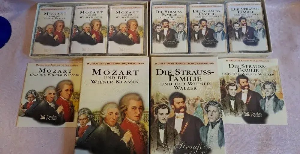 Audio kazety Mozart a rodina Strauss