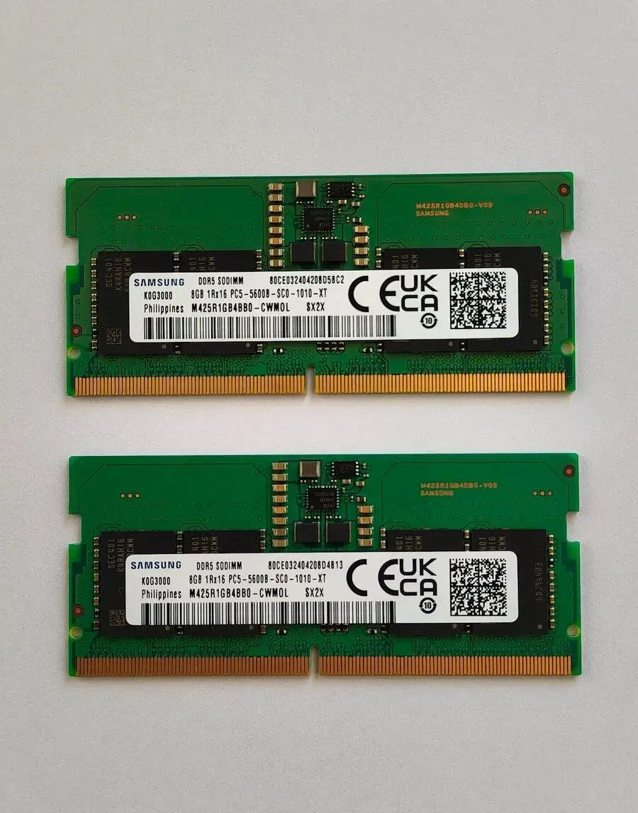 DDR5 16GB (2x8GB) Samsung RAM 5600MHz CL46 SO-DIMM