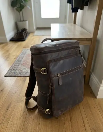 NOVÝ kožený batoh – Pravá kůže, Vintage styl, Laptop