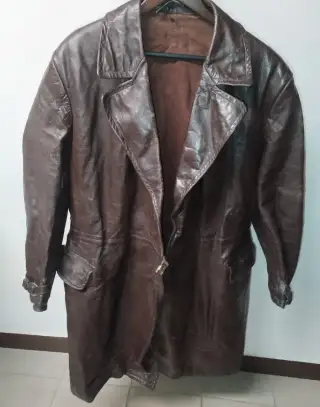 Kožený kabát retro