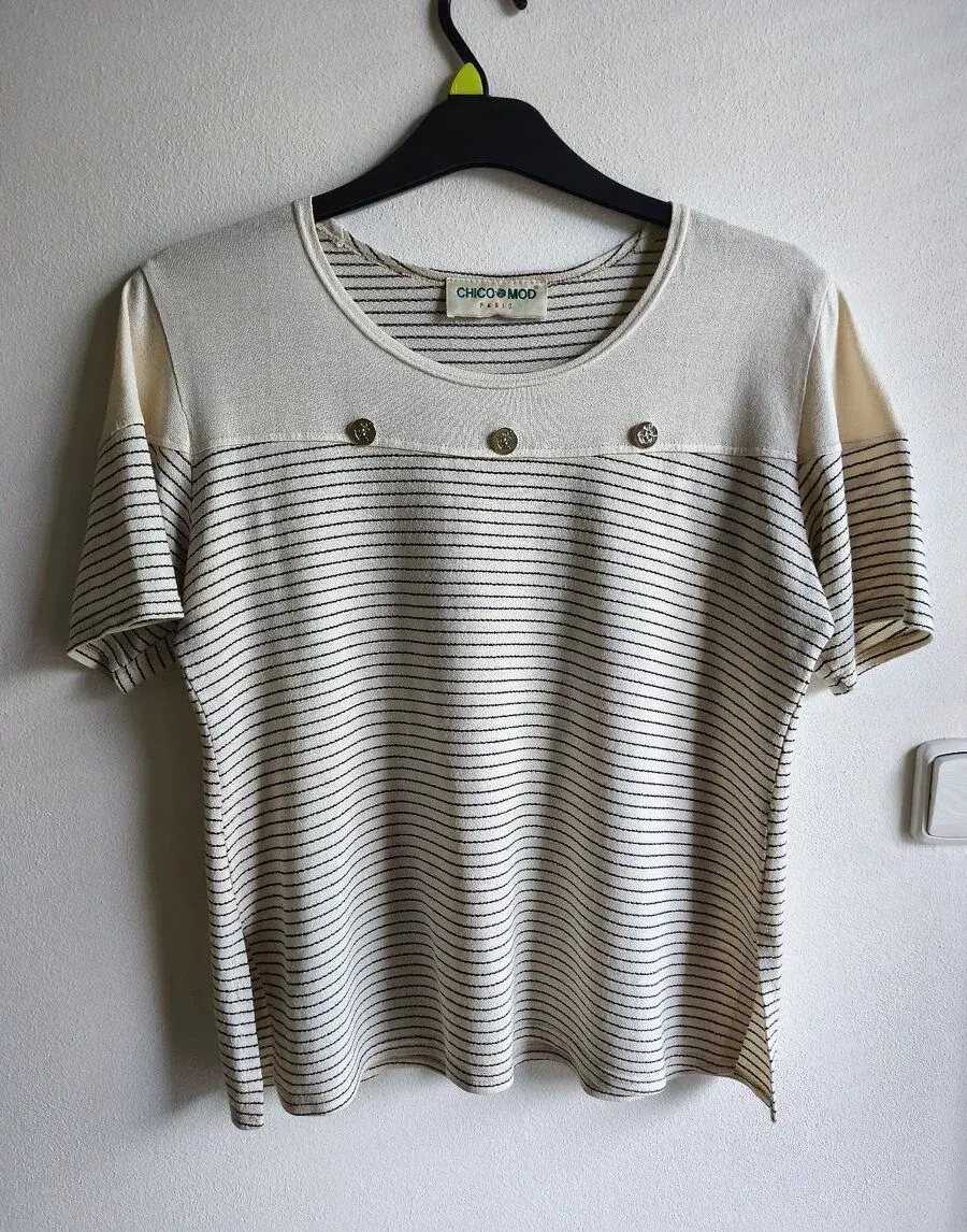 Pletený námořnický top Chico's Mod Paris vel. L