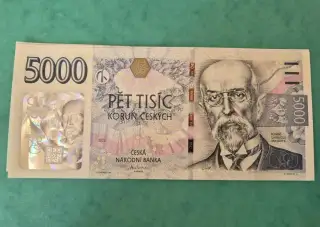 VÝROČNÍ 5000 Kč s přítiskem - sběratelská série C, E