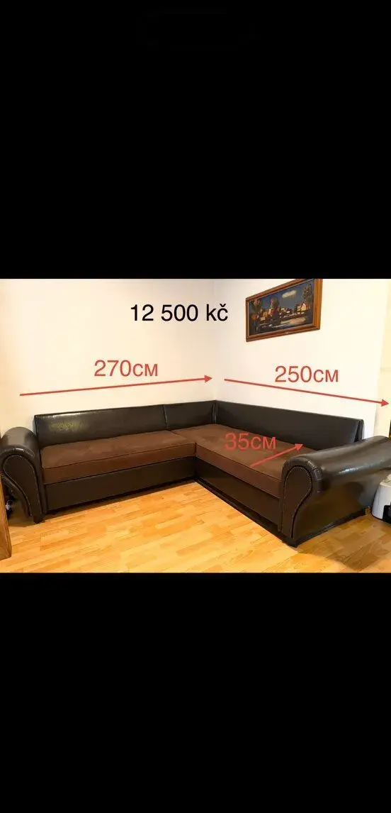 Rohová rozkládací sedací souprava