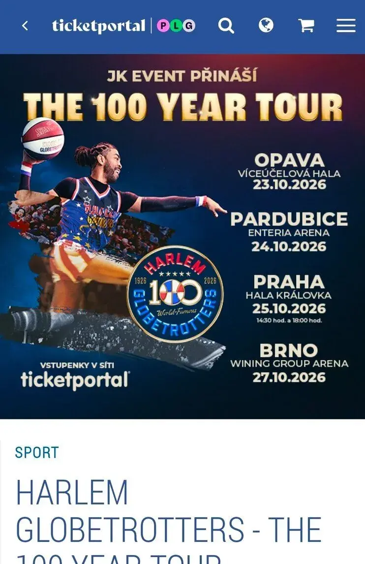 Harlem Globetrotters Praha 14:00