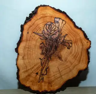 Ježíš - Jezus - Pyrografie