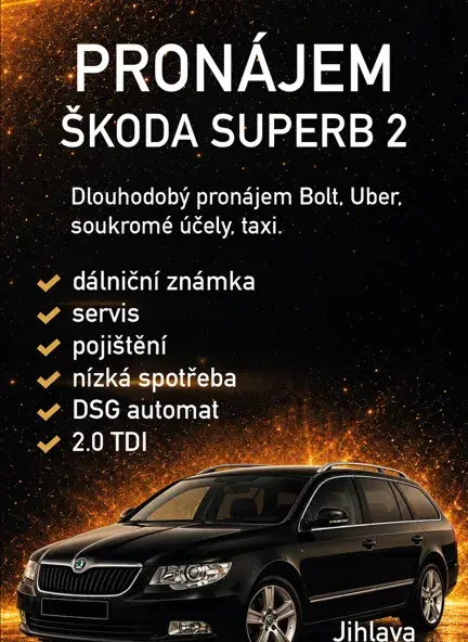 Pronájem auta na TAXI, BOLT, UBER