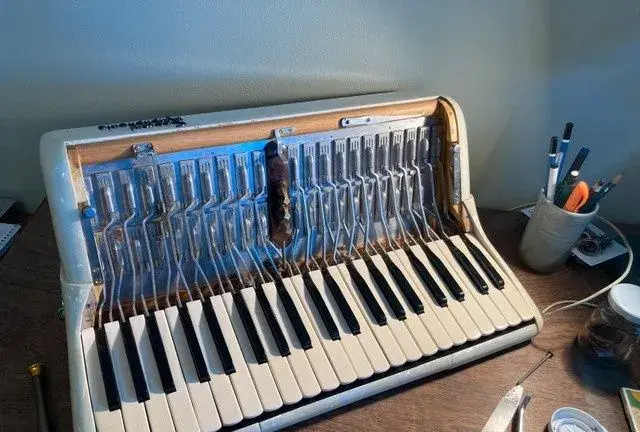 Servis a opravy harmonik (akordeonů, heligonek)