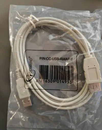USB prodlužovací kabel Gembird 1,8 m USB-A nový, více kusů