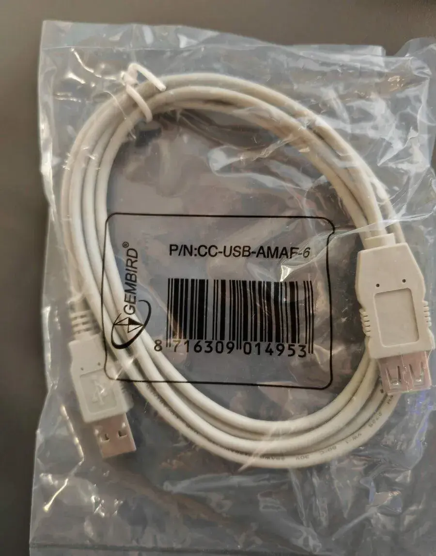 USB prodlužovací kabel Gembird 1,8 m USB-A nový, více kusů