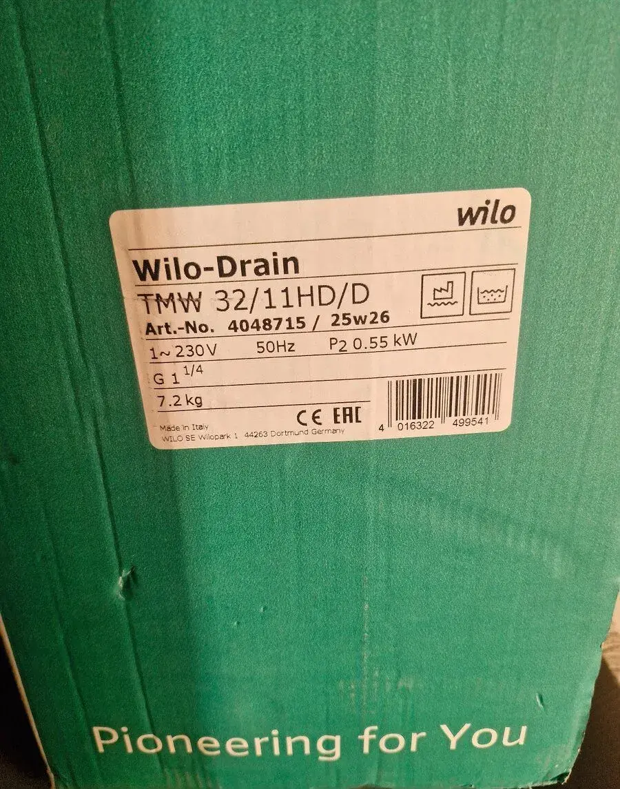 ČERPADLO NA VODU WILO - DRAIN TMW32/11HD/D