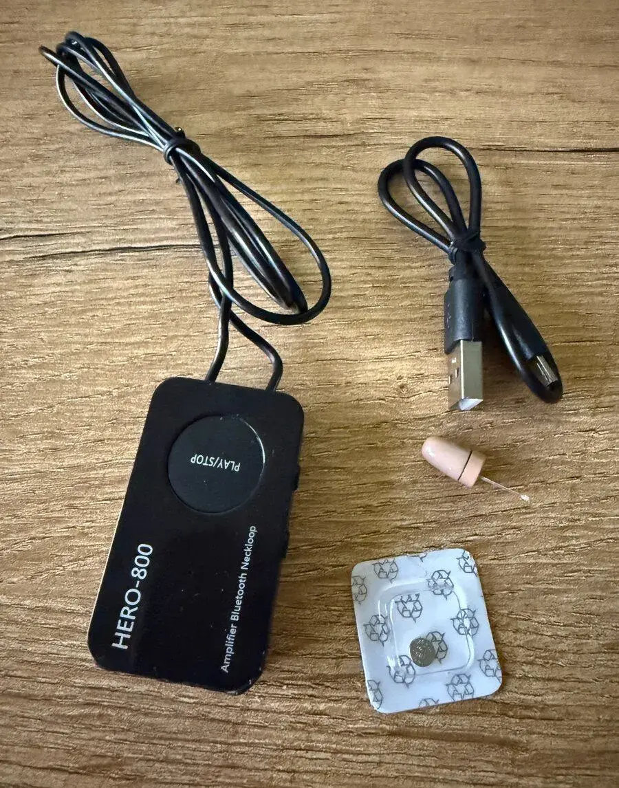 Neviditelné sluchátko s BLUETOOTH indukční smyčkou - top set