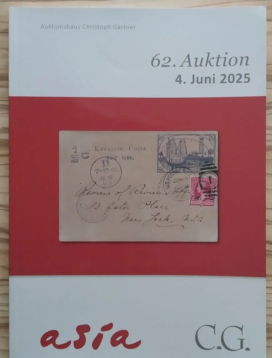Aukční katalog 62., Asie, filatelie