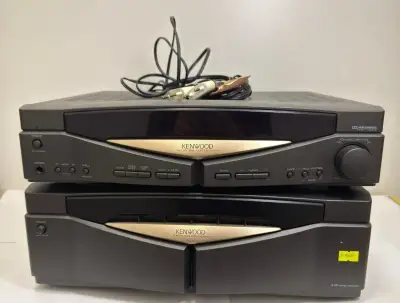 Kenwood C-V100 + M-A1000 - AV zesilovač (retro hi-fi set)